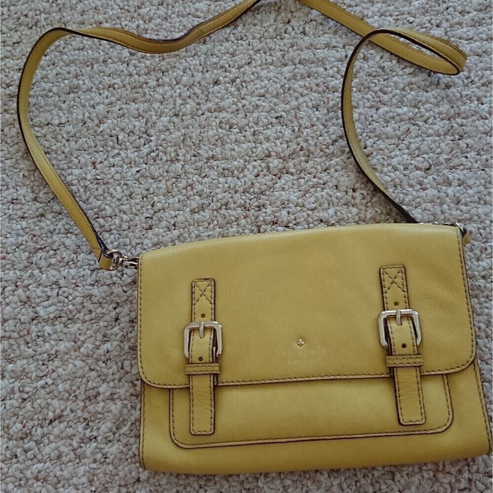 Kate Spade Allen Street Neil Leather Crossboy in Sultan Yellow